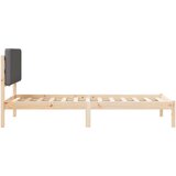  Posteljni okvir z oblazinjenim vzglavjem Temno siva 75 x 190 cm, (5000101796) | Shoptok.si