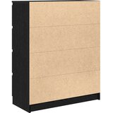 vidaXL Komoda črni hrast 80x35x99 cm inženirski les | Shoptok.si