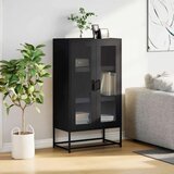 vidaXL Visoka deska črna 68x39x123 cm Jeklo | Shoptok.si