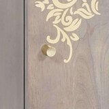 vidaXL Strani šal Siva in zlata 40 x 33.5 x 75 cm Trden mangov les | Shoptok.si