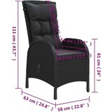  11-dijelni vrtni blagovaonski set od poliratana crni | shoptok.hr