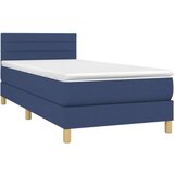  Krevet box spring s madracem LED plavi 100x200 cm od tkanine | shoptok.hr