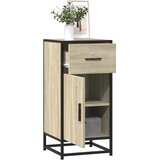  Komoda boja hrasta 35,5 x 35 x 76 cm konstruirano drvo i metal | shoptok.hr