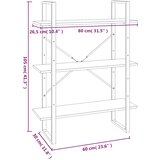 Ormarić za knjige boja hrasta 80x30x105 cm konstruirano drvo | Eponuda.com
