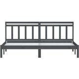  Posteljni okvir siv iz borovine 200x200 cm, (20647842) | Shoptok.si
