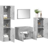 Maison Chic Kopalniško pohištvo - Kopalniški sestavi 4 kosa betonsko sive barve konstruiran les, (21787826) | Shoptok.si