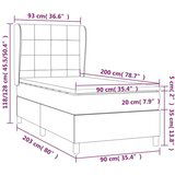 Box spring krevet s madracem svjetlosivi 90x190 cm baršunasti | shoptok.hr