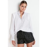 Trendyol X Sagaza Studio White Drawstring Shirt | shoptok.hr