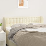  Uzglavlje s ušima krem 147x23x78/88 cm od umjetne kože | shoptok.hr