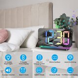 SZELAM Digitalna budilka z RGB LED zaslonom, USB priključki in nočno lučko | Shoptok.si