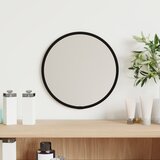  Zidno ogledalo crno Ø 20 cm okruglo | shoptok.hr