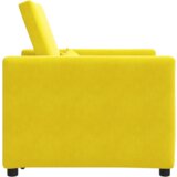  3-v-1 Enosobna Postelja za Sedenje Prenosna Rumena Velur, (22094465) | Shoptok.si