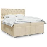 Maison Chic Box spring postelja - Vzmetna postelja z vzmetnico krem 200x200 cm blago SL11874, (21881757) | Shoptok.si