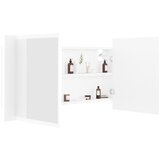 LED kupaonski ormarić s ogledalom bijeli 90x12x45 cm akrilni | shoptok.hr