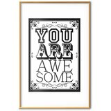  Plakat - You Are Awesome 21x30 Zlatni okvir s margom | shoptok.hr
