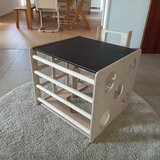 Ginger Home dečiji sto sa stolicom I kockom za penjanje, sto za aktivnu igru, prirodno drvo montesori set 2 u 1 ( at-tc-2516 ) | Eponuda.com