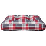  Jastuk za palete crveni karirani 60 x 60 x 12 cm od tkanine | shoptok.hr