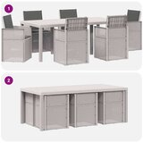  Komplet za jedilnico v vrtu z blazino 7 pcs Bela in antracit PP, (5000301215) | Shoptok.si