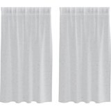 vidaXL Zavese z zavesami 2 pcs Svetlo siva 140 x 140 cm Poliester | Shoptok.si