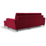 Cosmopolitan Design Crvena baršunasti sklopiva/s prostorom za odlaganje kutna garnitura (s desnim kutom/s ležaljkom) Kyoto – | shoptok.hr