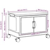 vidaXL Škatla za shranjevanje s kolesi 28 L 48,5x29,5x33 cm | Shoptok.si