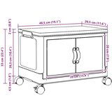 vidaXL Složiva kutija za pohranu s kotačima 28 L 48,5x29,5x33 cm | shoptok.hr