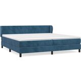 The Living Store Box spring postelja z vzmetnico temno modra 200x200 cm žamet - Box Spring Postelja, (21489588) | Shoptok.si