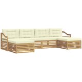  Set vanjskih sofa 6 pcs Bijela i krem 325 x 162,5 x 73 cm | shoptok.hr