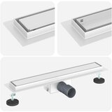  2 u 1 odvod za tuš Srebrno 60 cm Nehrđajući čelik 304 | shoptok.hr