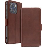 AVIZAR Preklopna Torbica za Motorola Edge 70 Fusion s Patina Efektom in Stojalom, Temno rjava, (5000275038) | Shoptok.si