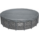 Bestway Pokrivač za bazen Ø5,49 m Kružni Poliester Siva | shoptok.hr