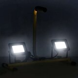 vidaXL LED reflektor z ročajem 2x20 W hladno bel | Shoptok.si