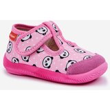 Boto Slippers Milami Children's Elastic With Velcro In Panda Pink Ambette Cene