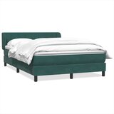 Box Spring krevet s madracem tamno zeleni 160x220 cm baršun | shoptok.hr