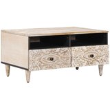  Kava Stol s ladicama Bijelo 80 x 54 x 40 cm Čvrsto drvo manga | Eponuda.com