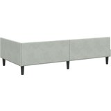 vidaXL Kotni posteljni okvir z vzglavjem Svetlo siva 90 x 190 cm | Shoptok.si