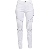 Urban Classics Women's stretch biker trousers white