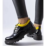 Gemre Black and yellow patent l'Amandier oxfords | shoptok.hr
