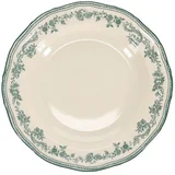 Zelen/slonokoščen jušni porcelanast krožnik ø 23 cm Cyril –