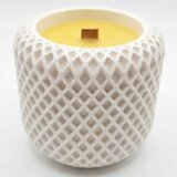 NOBAMO Svijeća Mozaik – Bijela / Žuta / Islandski kokos | shoptok.hr