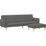 Maison Chic kavč - Sofa - Kanape dvosed z ležiščem in stolčkom za noge temno sivo blago, (21727906) Cene