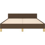  Posteljni okvir z vzglavjem temno rjav 140x190 cm blago, (20906872) | Shoptok.si