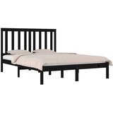  Okvir za krevet od masivne borovine crni 200 x 200 cm | shoptok.hr