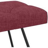  Klupa s gumbastim tkanjem Vinska crvena 110 x 40 x 46 cm | shoptok.hr