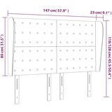 Uzglavlje s ušima svjetlosivo 147x23x118/128 cm od tkanine | shoptok.hr