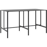  Barski stol crni 200x100x110 cm od čelika obloženog prahom | Eponuda.com