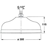 Sapho Medeninasta tuš glava v bronasti barvi ø 30 cm Antea – | Shoptok.si