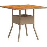  Vrtni stol bež 80 x 80 x 75 cm od poliratana i drva bagrema | Eponuda.com