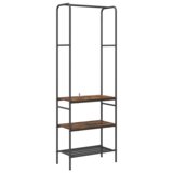 vidaXL Stalak za odjeću s policama Dimljeni hrast 60 x 30 x 171 cm | shoptok.hr