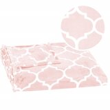  Luksuzna Deka 200 x 220 cm - Svijetlo-ružičasta s Maroko Uzorkom | shoptok.hr